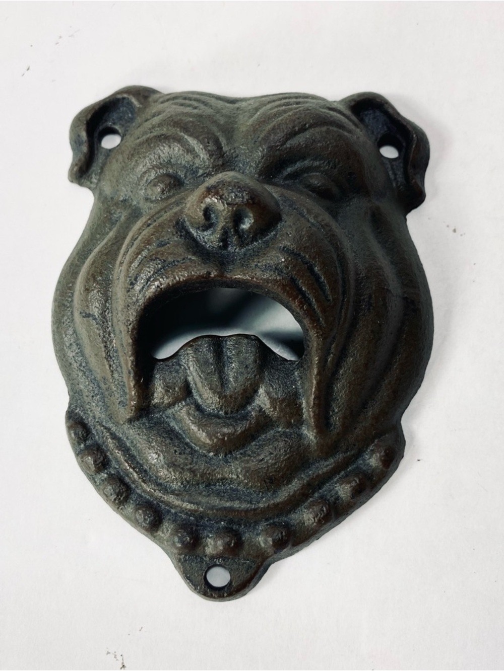 Vintage-style Wall-Mounted Bulldog Bottle Opener Cast Iron